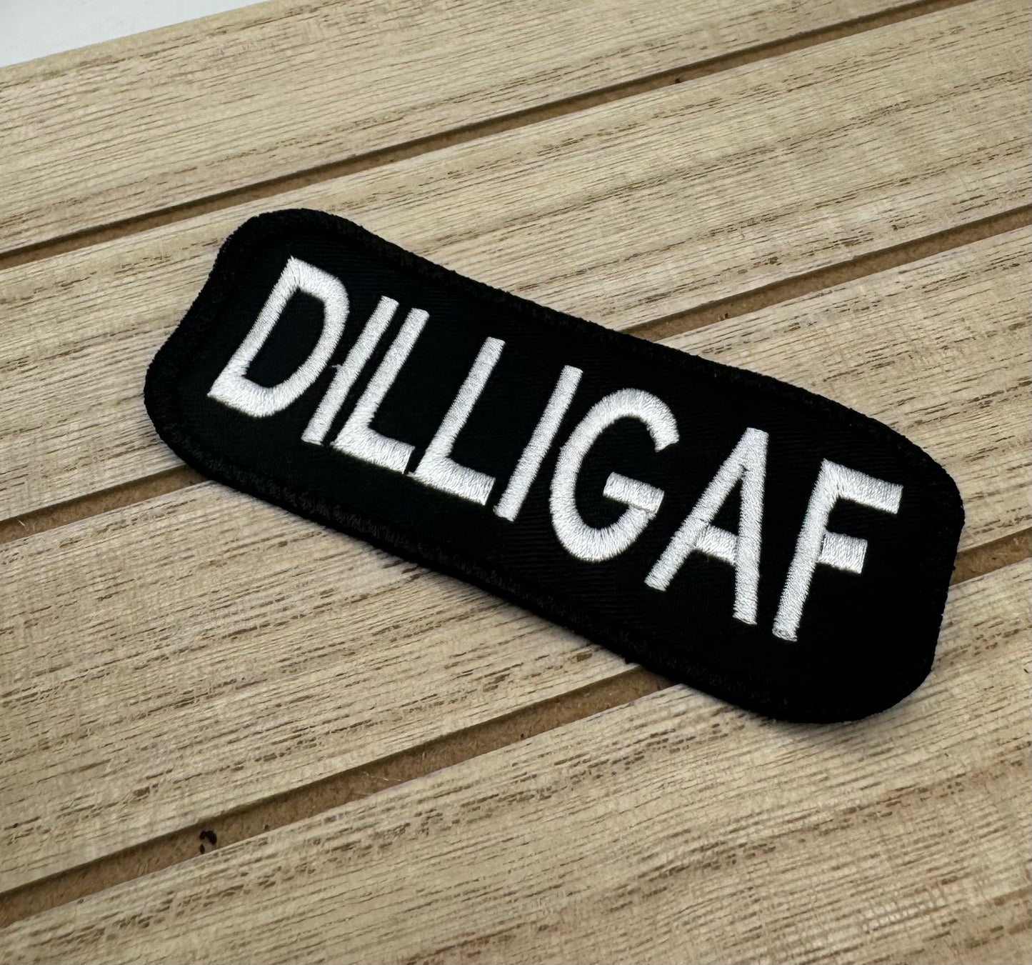 DILLIGAF - Biker Patch - Iron-on
