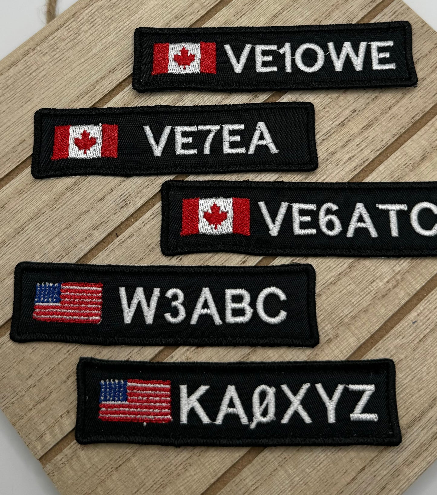 Personalized Amatuer Ham Radio Embroidered Nametag with your callsign
