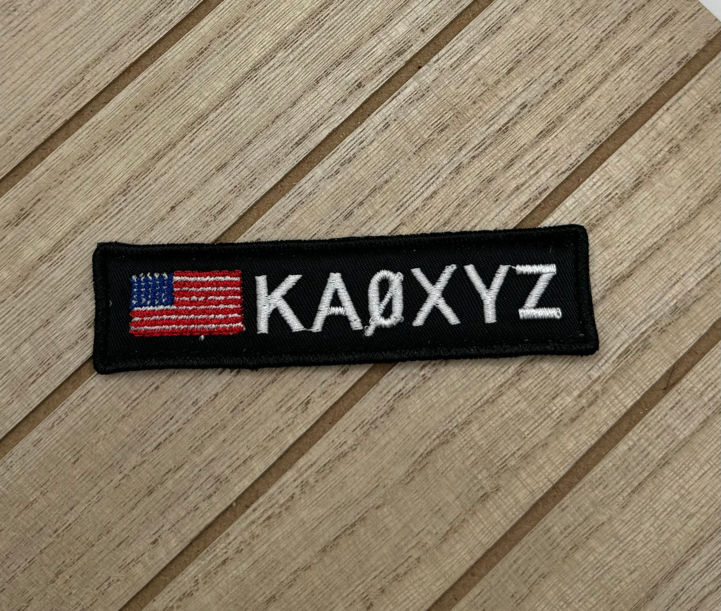 Personalized Amatuer Ham Radio Embroidered Nametag with your callsign