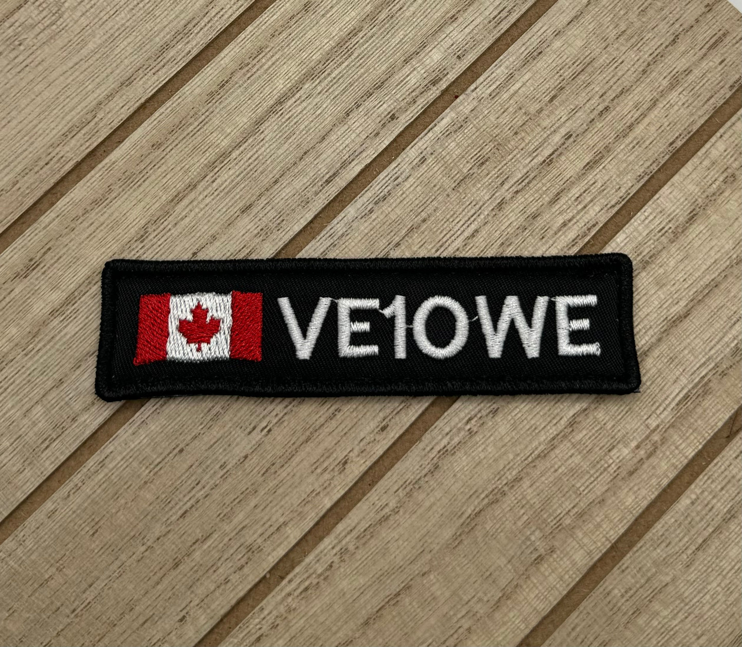 Personalized Amatuer Ham Radio Embroidered Nametag with your callsign