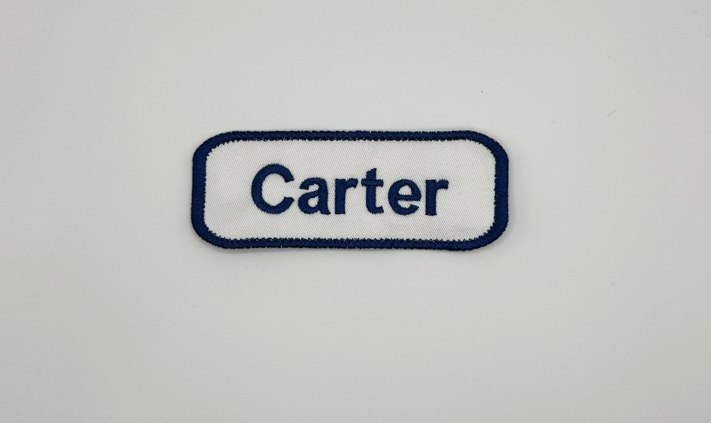 Rounded Rectangle - Custom Embroidered Name Tag