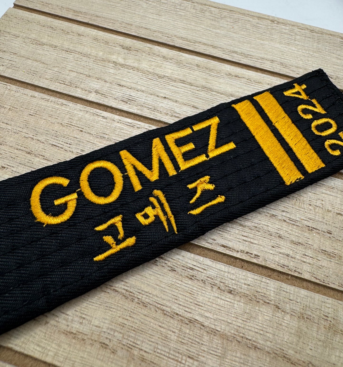 Custom Personalized Black Belt Keychain