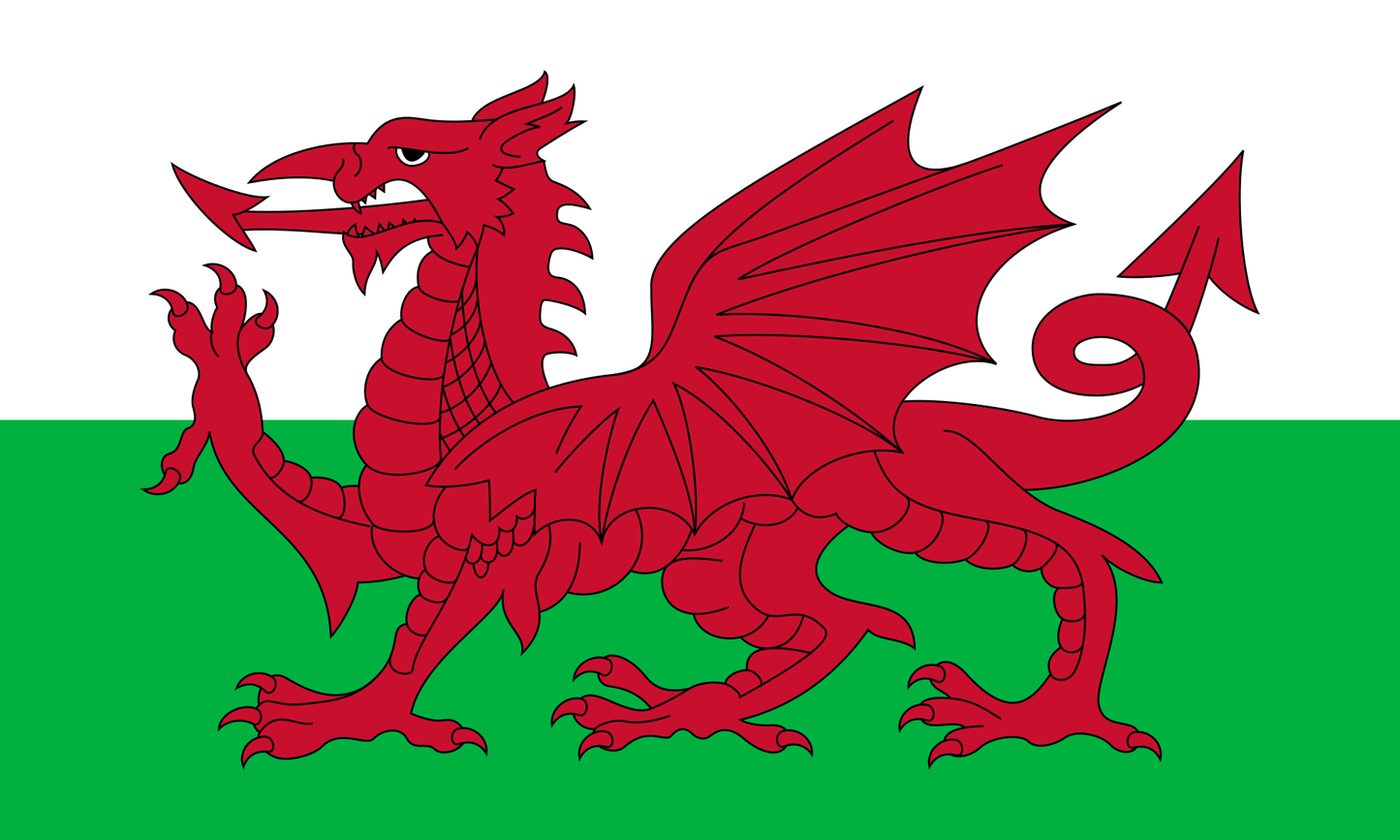 Wales Flag - Embroidered - Iron-on