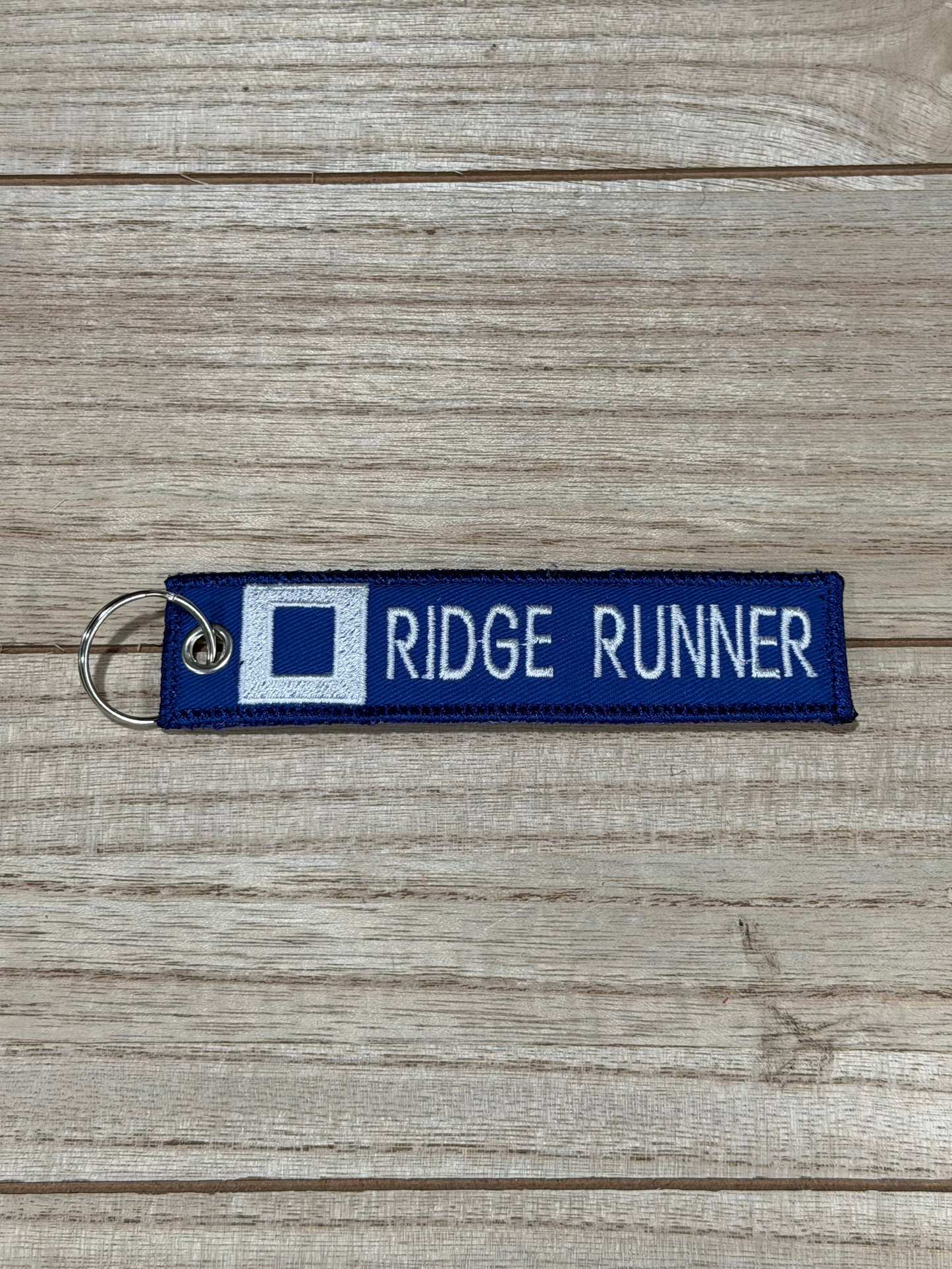 Custom Embroidered Ski Run Difficulty Keytag