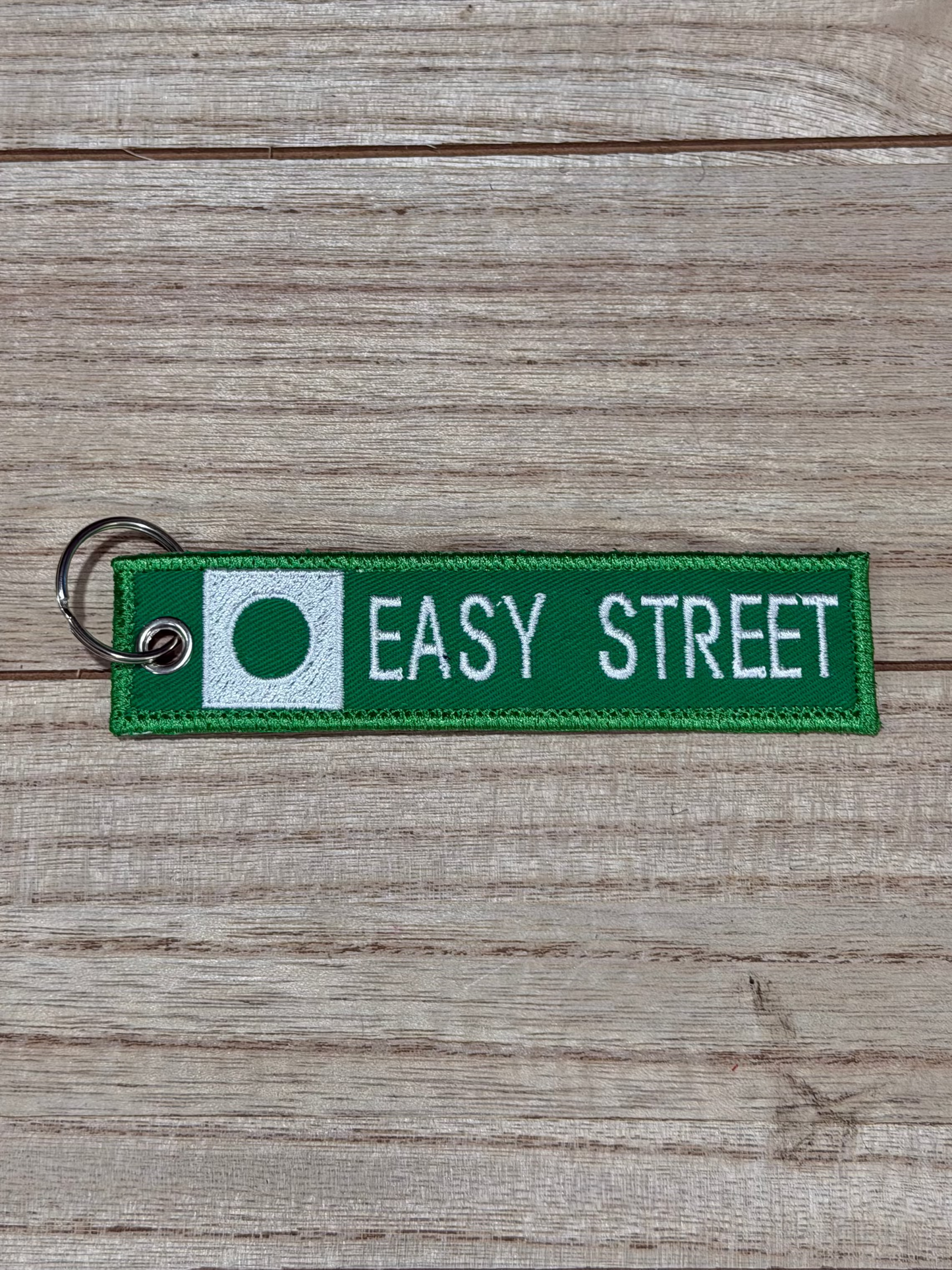 Custom Embroidered Ski Run Difficulty Keytag