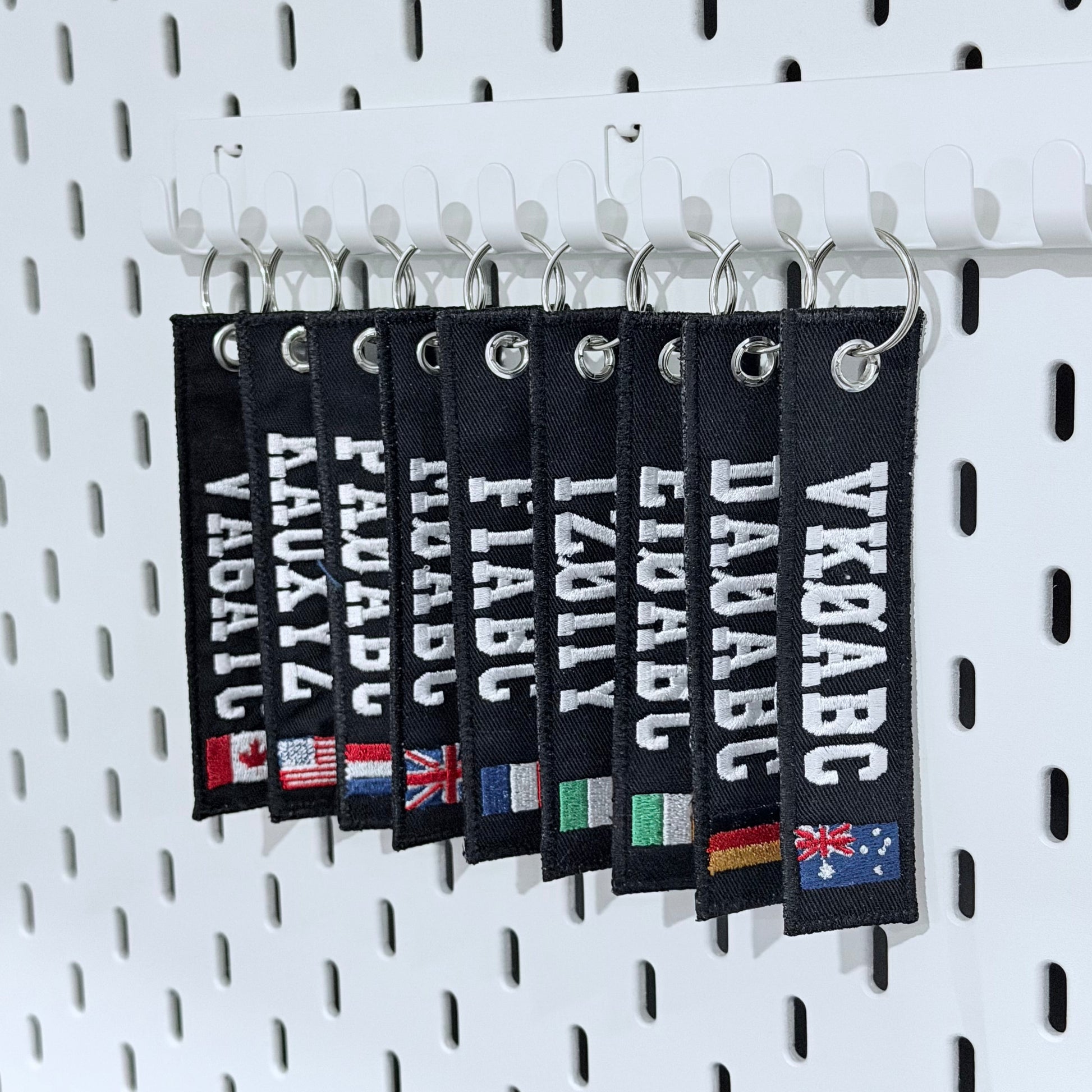 Set of Ham Radio Keytags with various countries