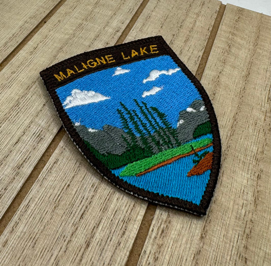 Maligne Lake Embroidered Patch - Iron on