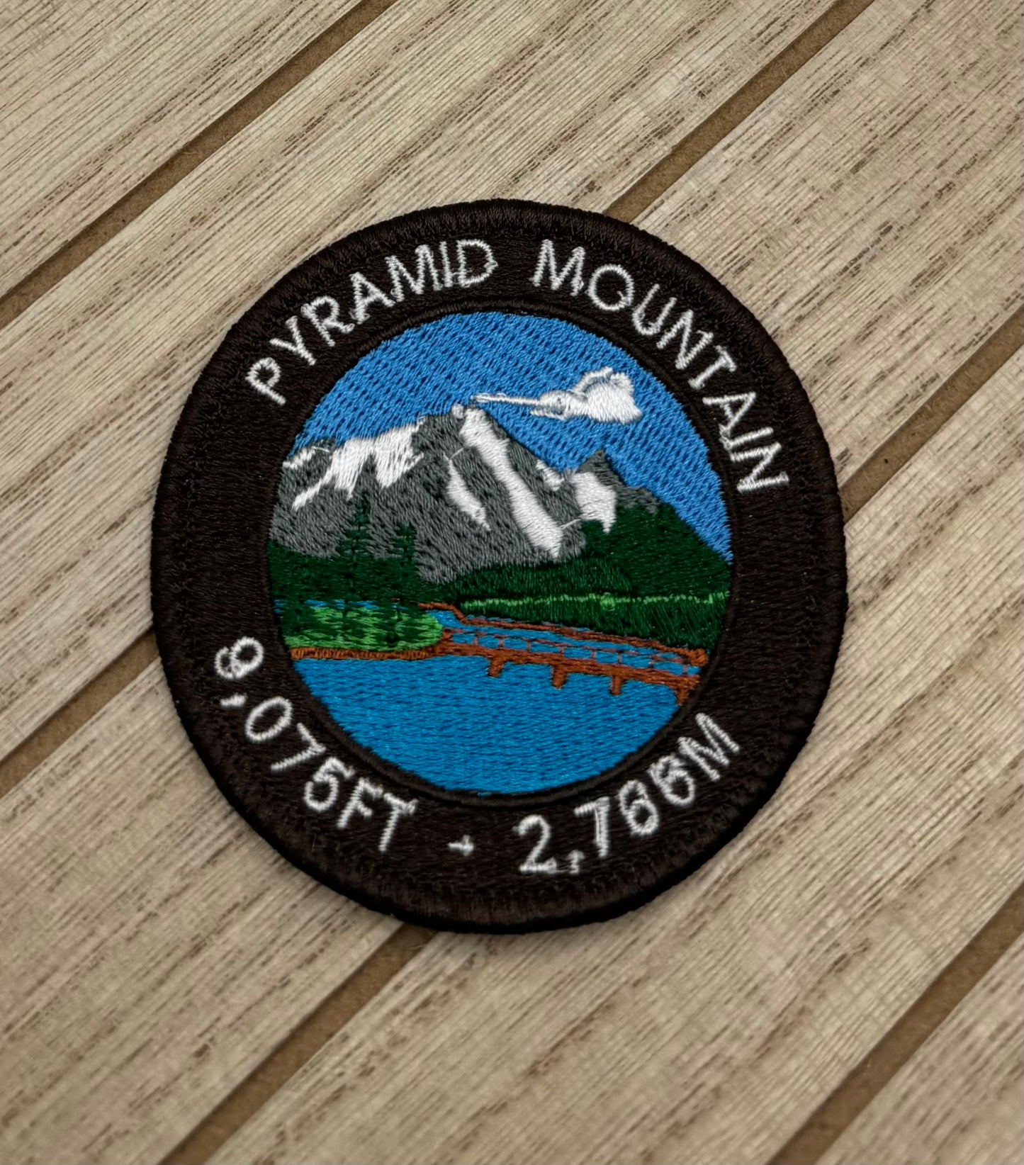 Pyramid Mountain Embroidered Patch - Iron on