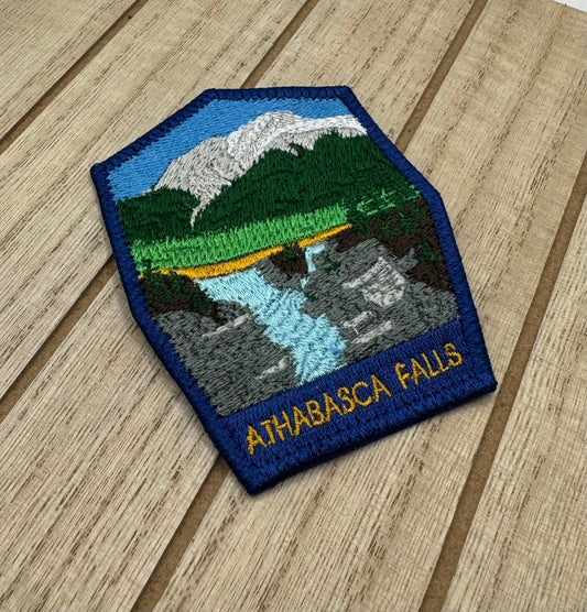 Athabasca Falls Embroidered Patch - Iron on