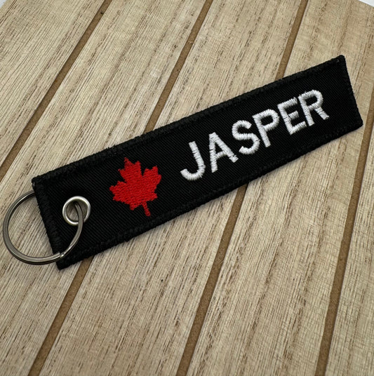 Jasper Keychain | Luggage Tag | Embroidered - Double Sided