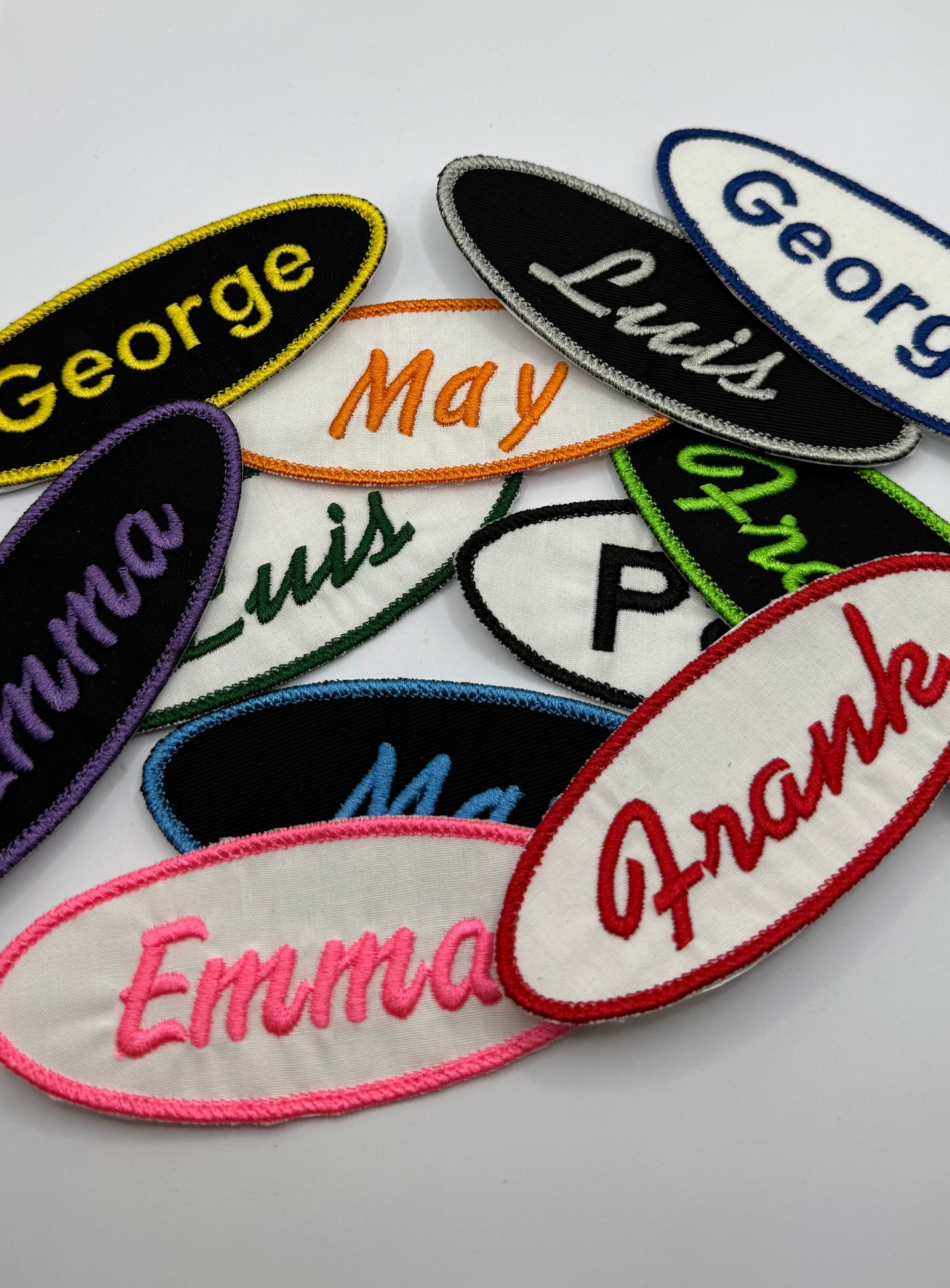 4" Oval - Custom Embroidered Name Tag