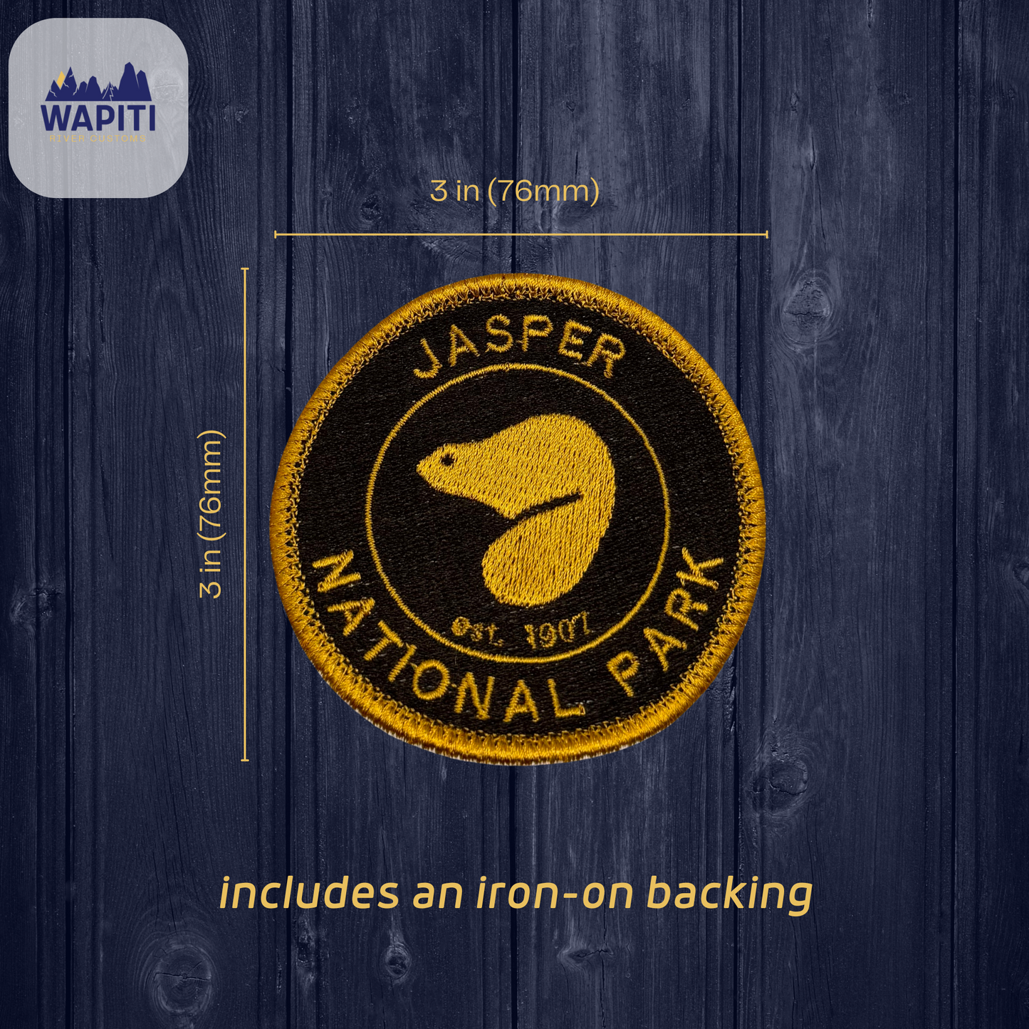 Jasper National Park Embroidered Patch - Iron On