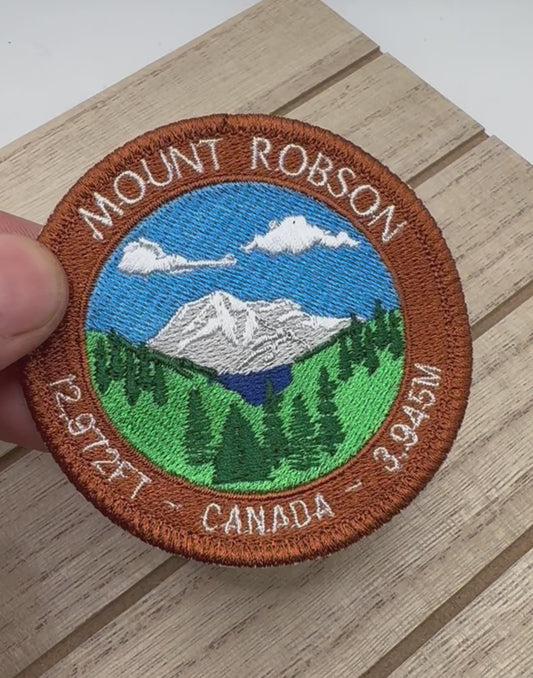 Mount Robson Embroidered Patch - Iron on